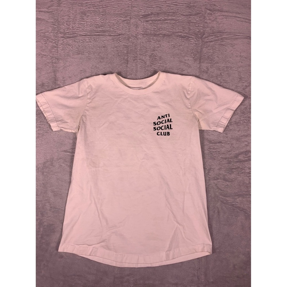 Anti Social Club Logo Tee Men's T-Shirt S White Screen Printed Graphics